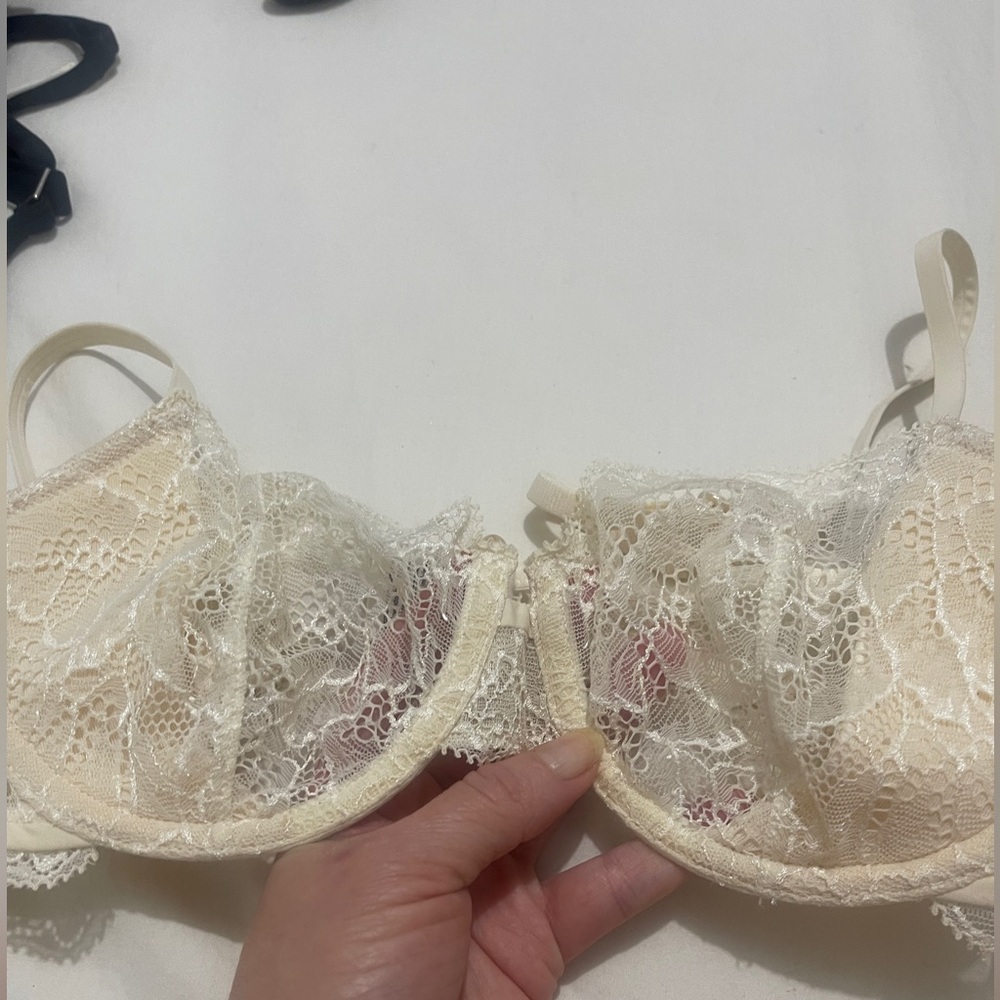 Calvin Klein Cream Lace Bra